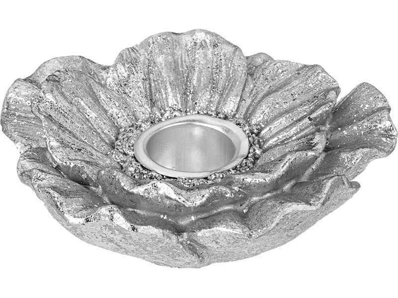Подсвечник Цветок серебро 10,3х10х4см арт.248-076 по цене 