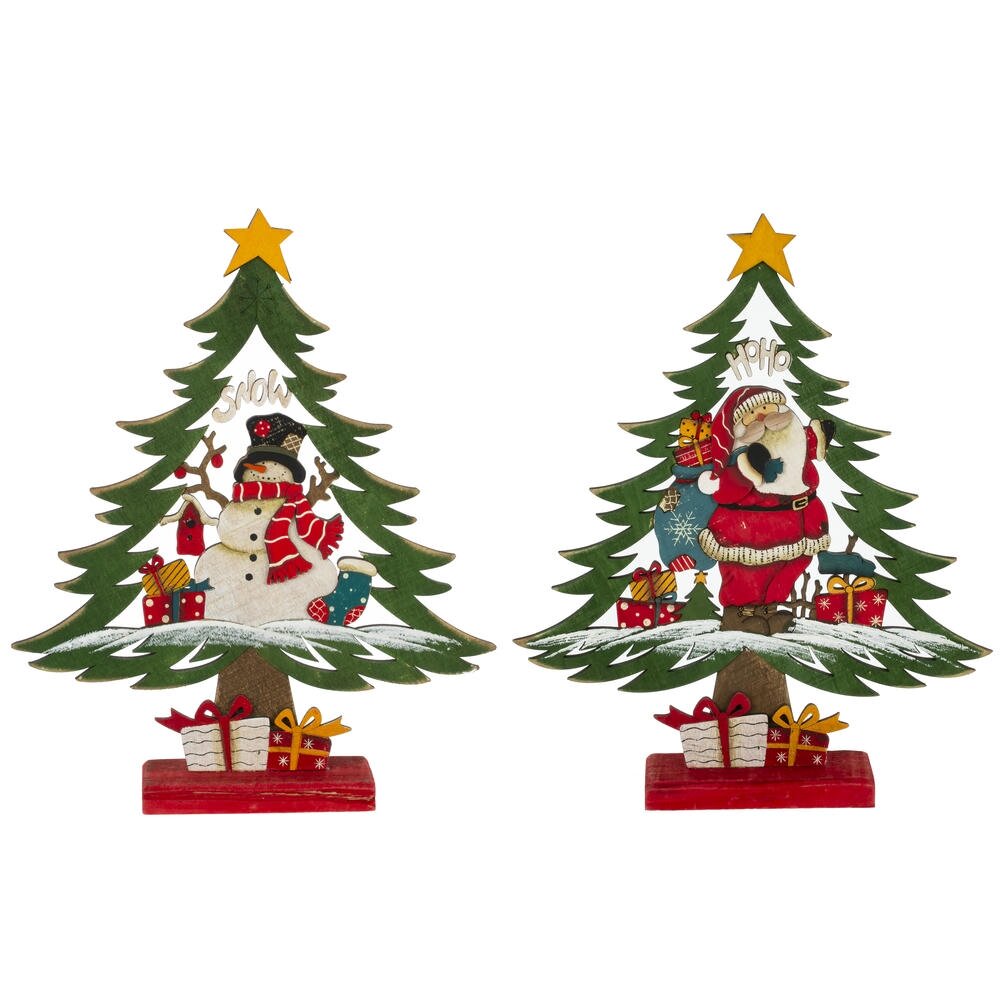 Фигурка декоративная Елка 25х6х30,5см 2в., дерево арт.809147 по цене 