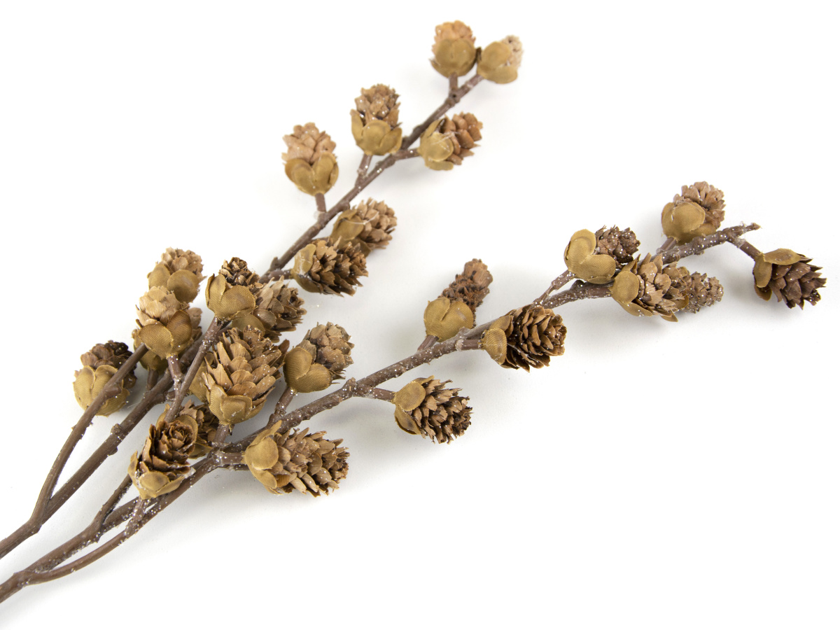 Ветка с шишками коричневый 66см по цене 