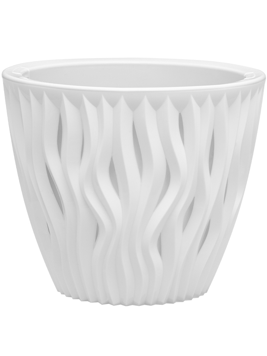 Кашпо Вдохновение 1,6л Белый-Белый арт.КШ-5737 по цене 