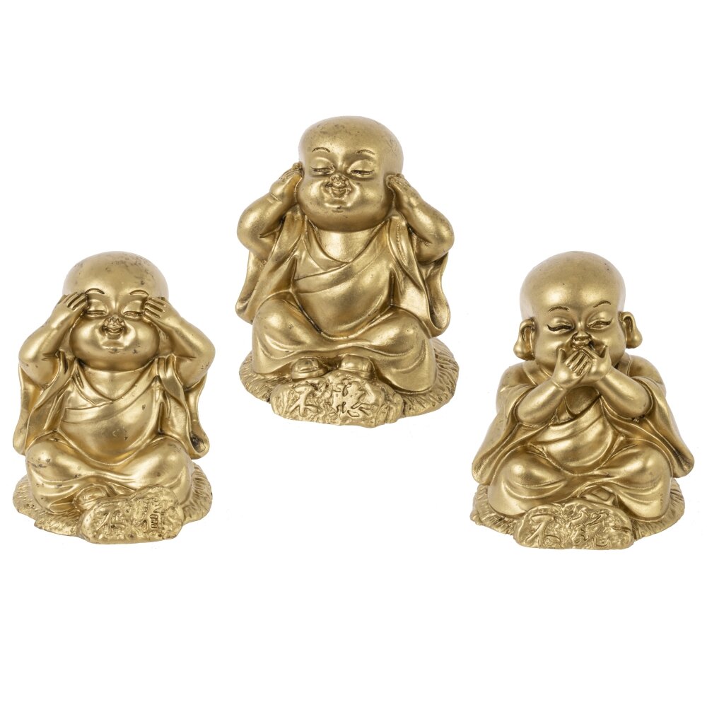 Набор из 3-х фигурок декоративных Хотэй 14,5х5х5,5см арт.817439 по цене 