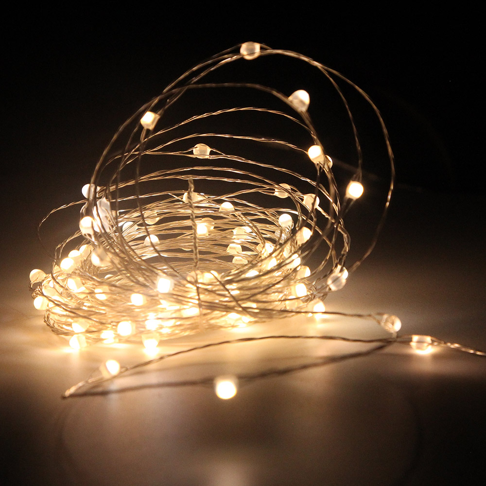 Элетрогирлянда Нить внешняя на 60 супер ярких минидиодах, мерцающая, адаптер 12V 6м белая по цене 