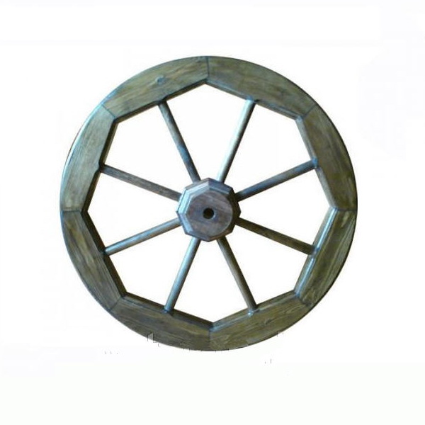 Колесо декоративное малое, дерево сосна, палисандр 45х45х8,5см по цене 