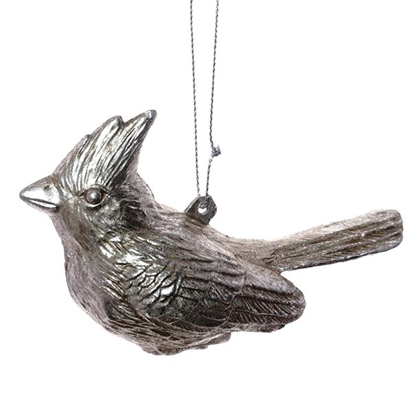 Украшение новогоднее Птичка серебро 11,5х4,5х7см по цене 