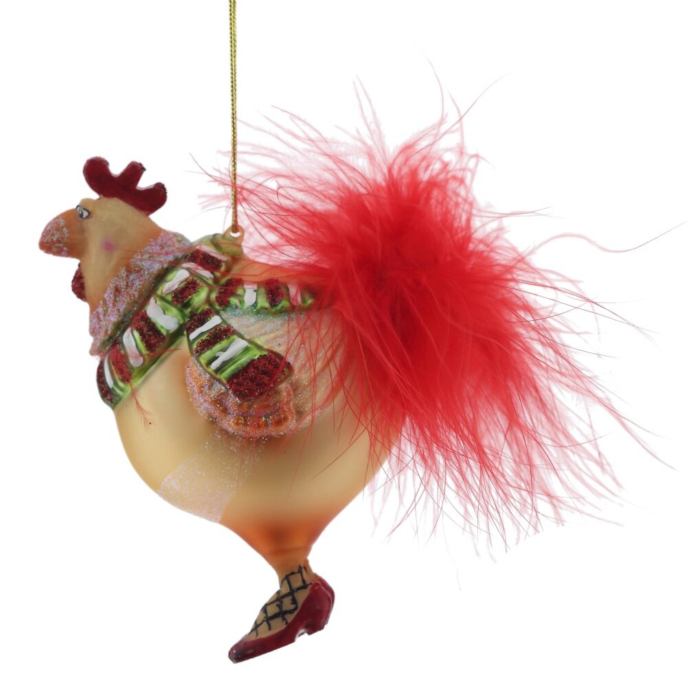 Украшение Курица 9х6х11см, стекло арт.824713 по цене 