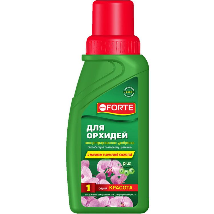 Удобрение жидкое БОНА ФОРТЕ КРАСОТА для орхидей минеральное 285мл по цене 
