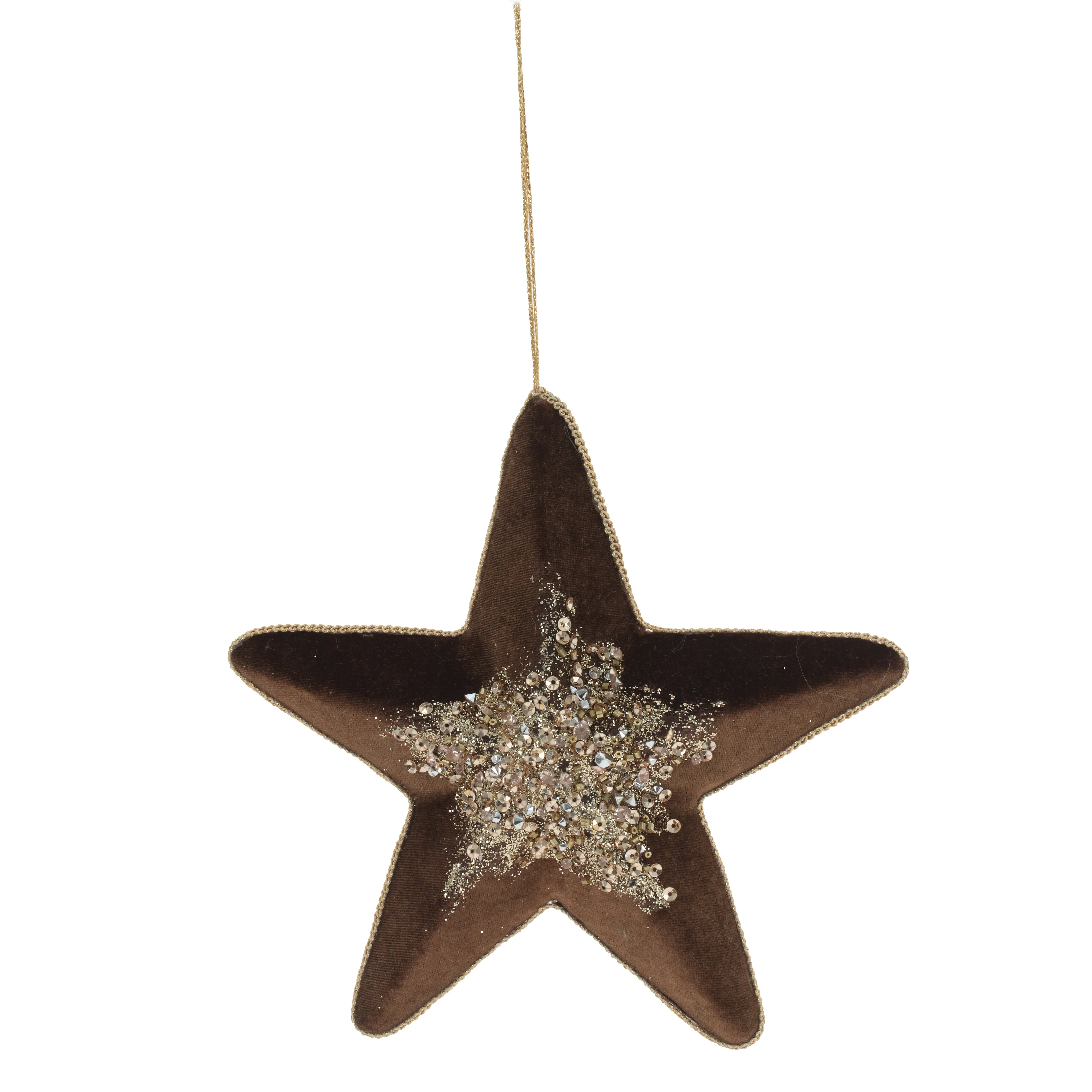 Украшение новогоднее Звезда Кантри, коричневый 21х5,5х20см по цене 