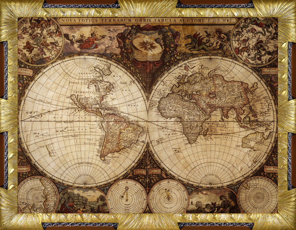 Картина - репродукция Карта Глобус 70х90см арт.8Л0268 по цене 