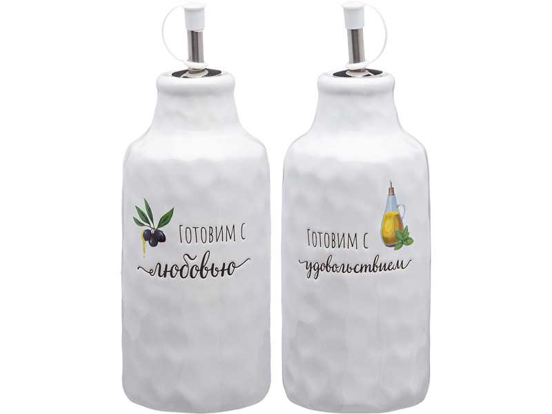 Набор емкостей для масла и уксуса Крамплд 2предмета 7,5х7,5х20,5см 500мл фарфор арт.157-213 по цене 