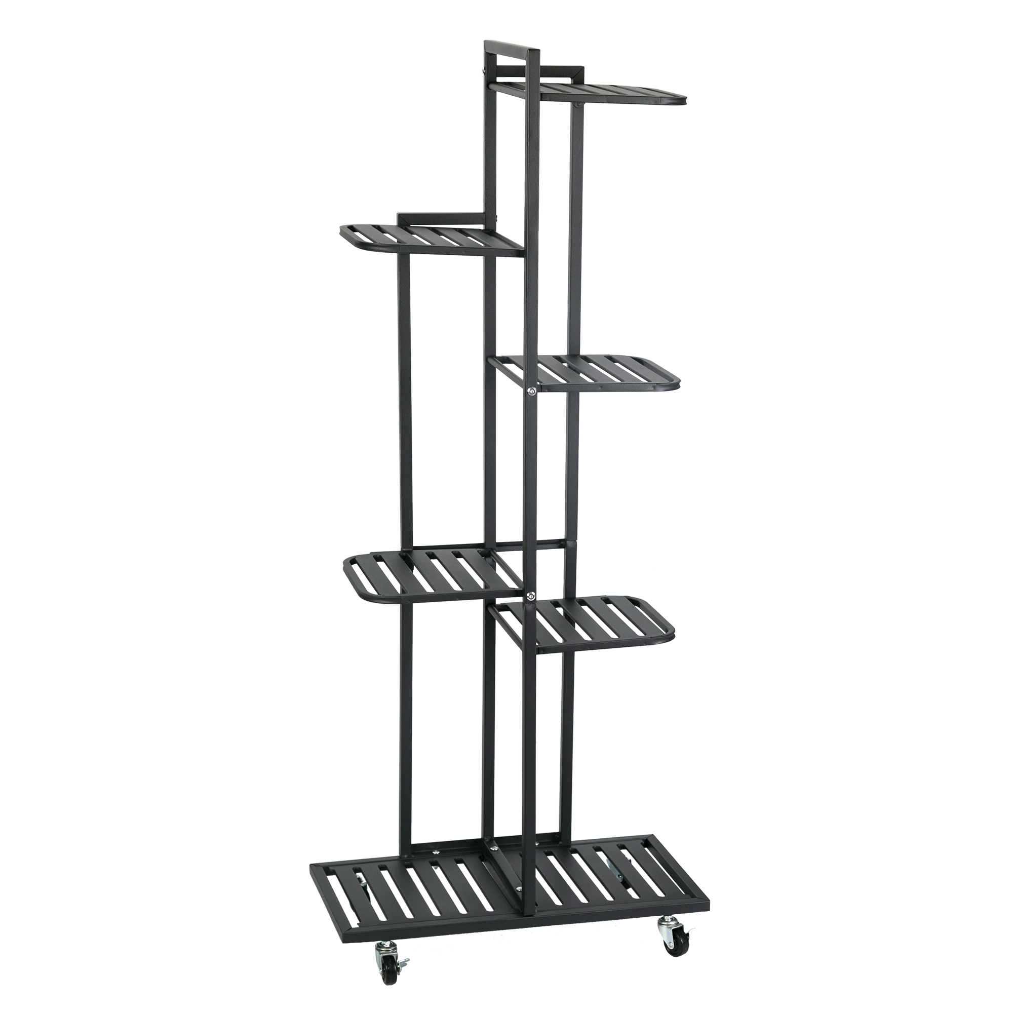 Подставка для цветов ВЕСТА 52х26х123см на 7 цветков, черная арт.266392 по цене 