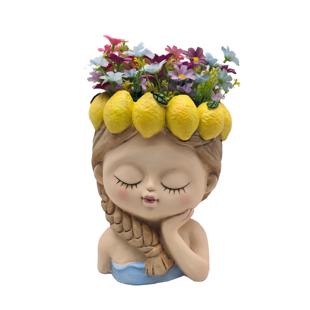 Кашпо Девочка 22х20,5х28см, магнезия по цене 