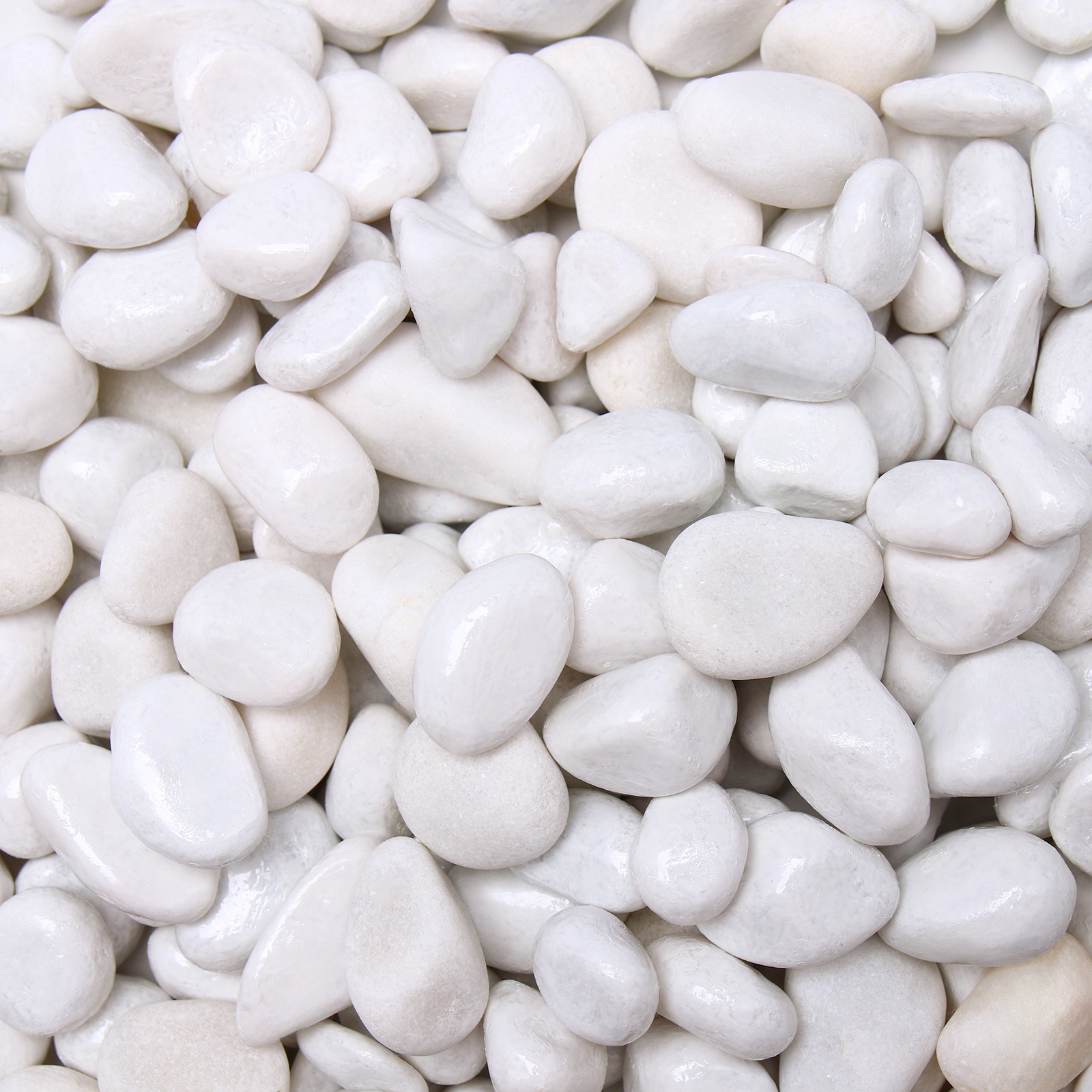 Грунт декоративный Галька белая 800г фр 8-12мм арт.1198697 по цене 