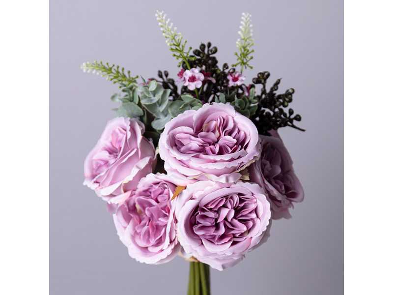 Композиция цветочная из сиреневых пионов 26см, арт.535-362 по цене 