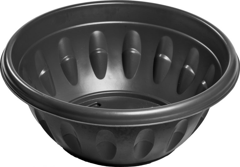 Кашпо Широкое чудо пластик черный 80см арт.561200110-40 по цене 