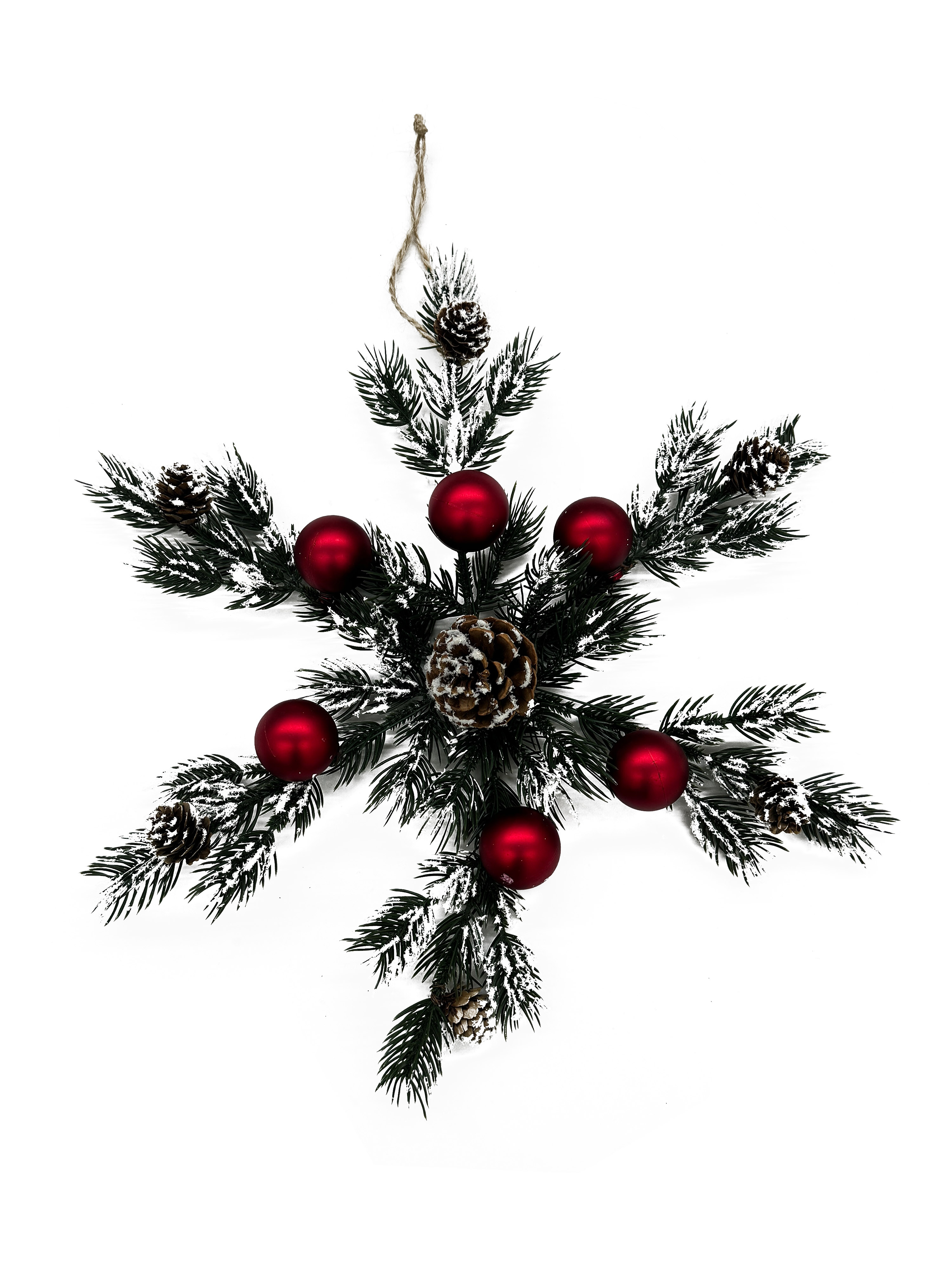 Украшение новогоднее подвесное Снежинка 6,5х42х42см арт.92458 по цене 