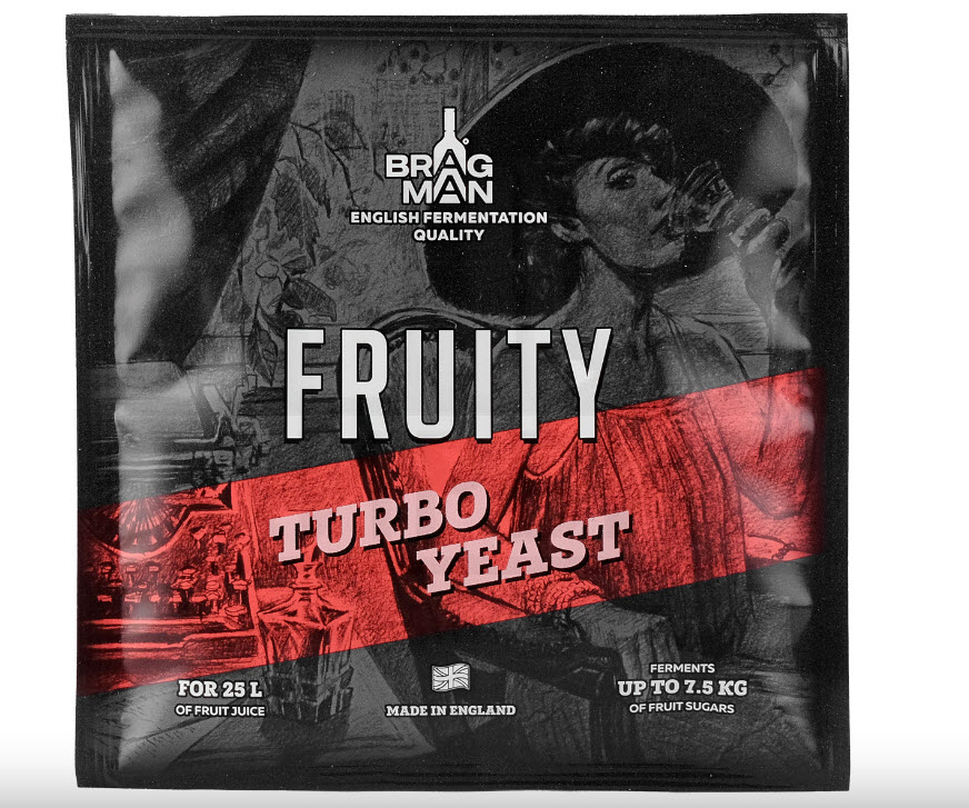 Дрожжи Брагман Фрути Турбо спиртовые 72г по цене 