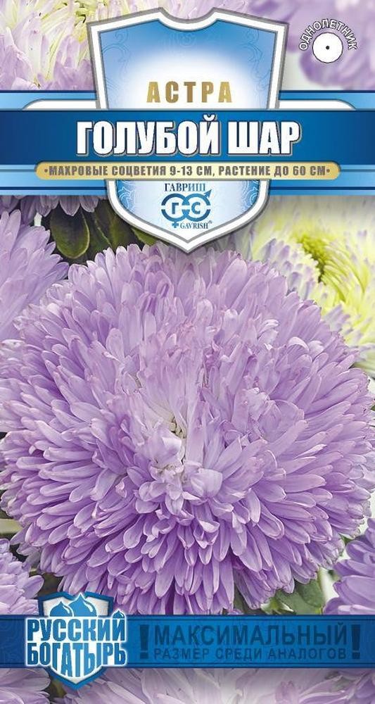 Семена Астра Голубой шар 0,05г Гавриш 