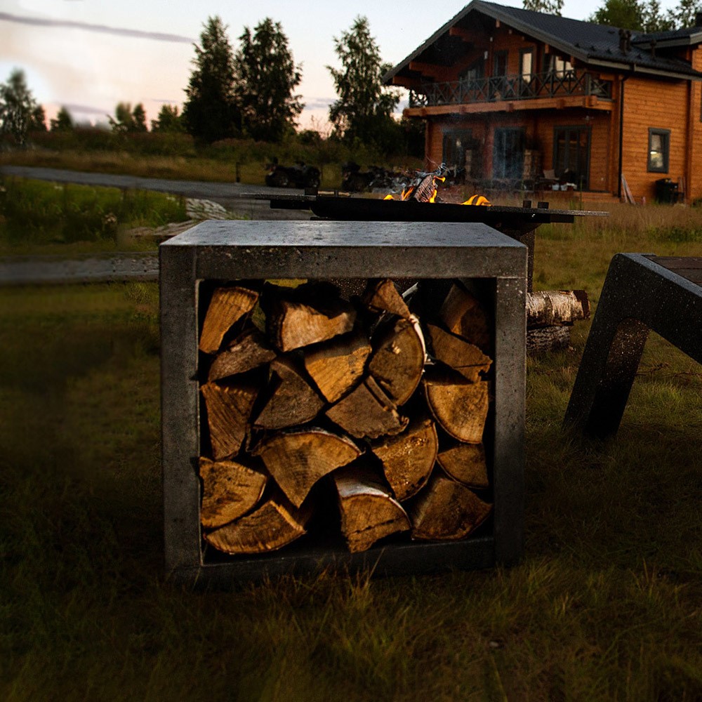 Дровница фибробетон 45×45×45см CONCRETIKA DR45 по цене 