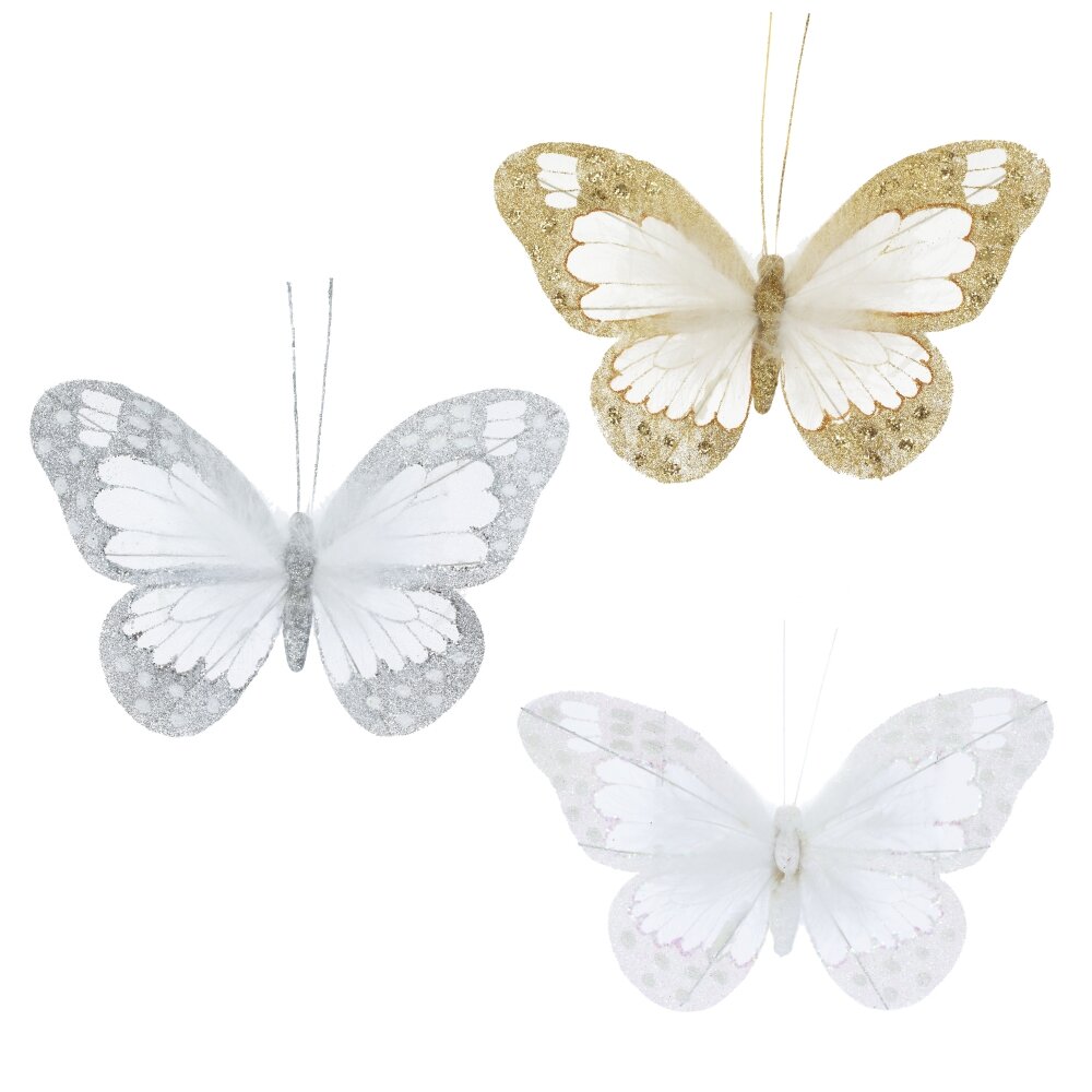 Фигурка декоративная Бабочка 15,5х19х6см 3в. по цене 