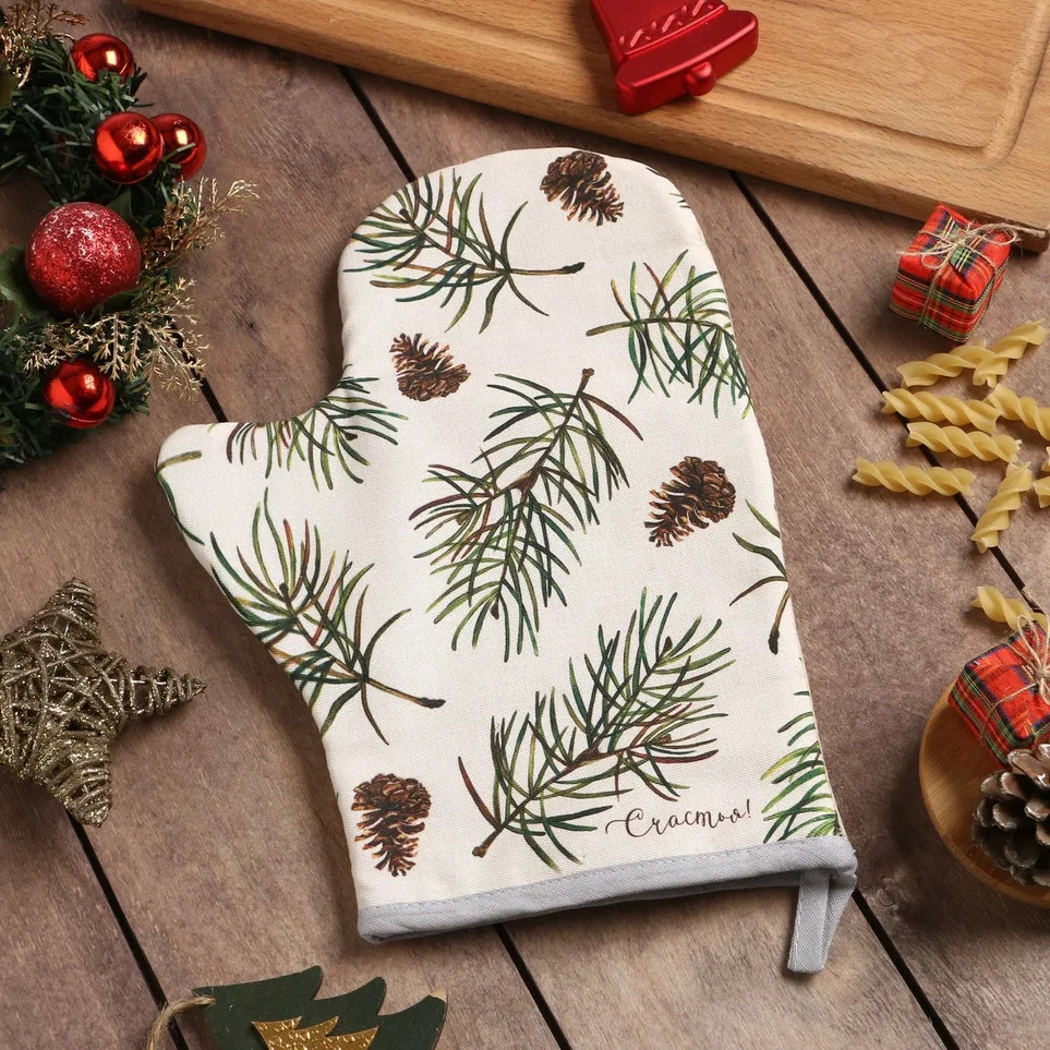Прихватка-рукавица Этель Рождественская елка 20х28см, хлопок арт.5077888 по цене 
