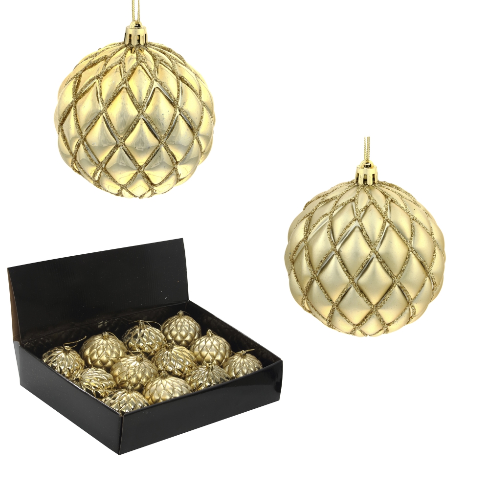 Украшение новогоднее Шар Золотая сетка 1шт 10см арт.744599-1 по цене 