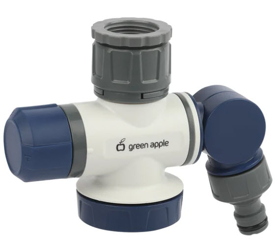 Распределитель потоков двухпутевой (кран+штуцер) GARP-02 GREEN APPLE по цене 
