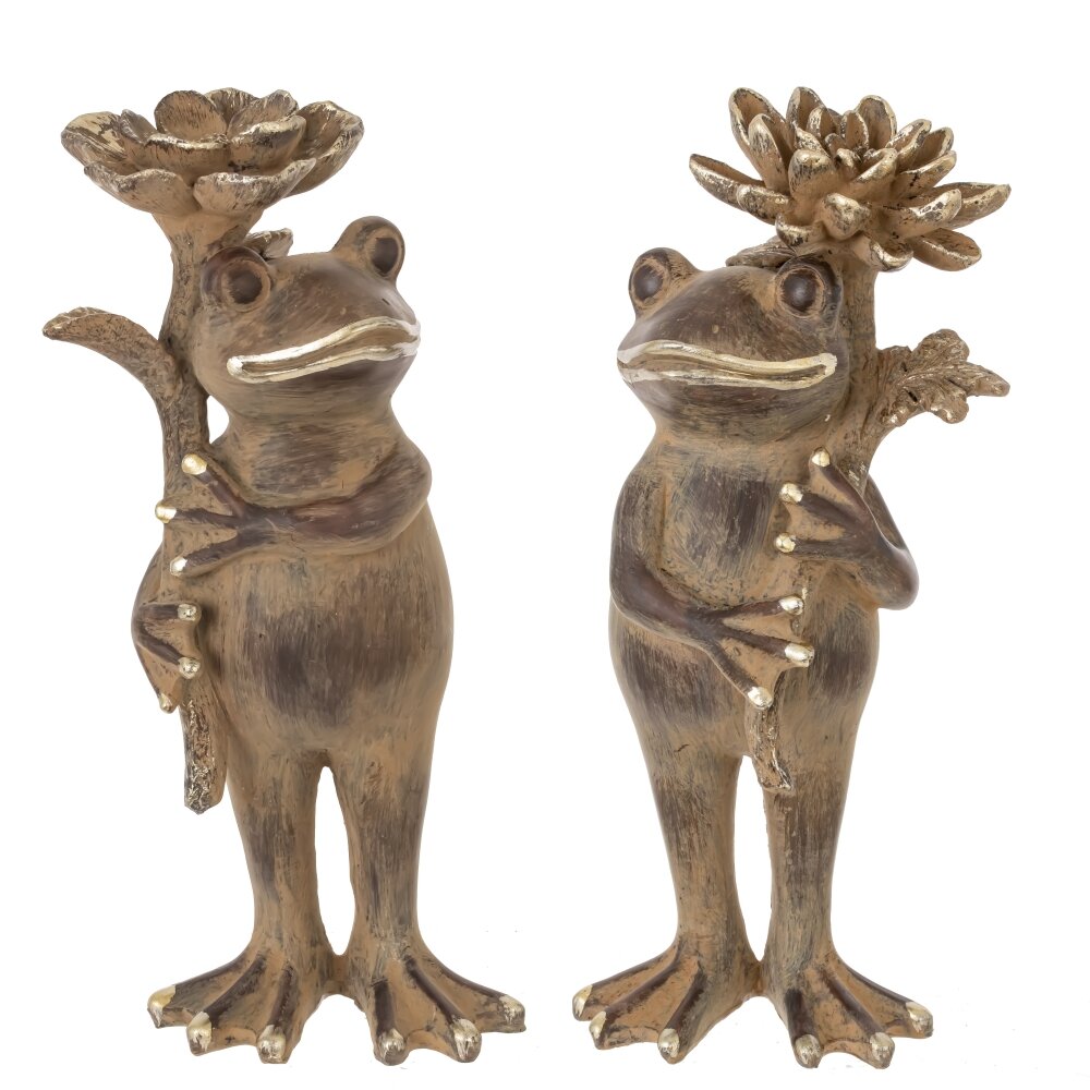 Фигурка декоративная Лягушка 10х7х21,5см, 2в. арт.816422 по цене 