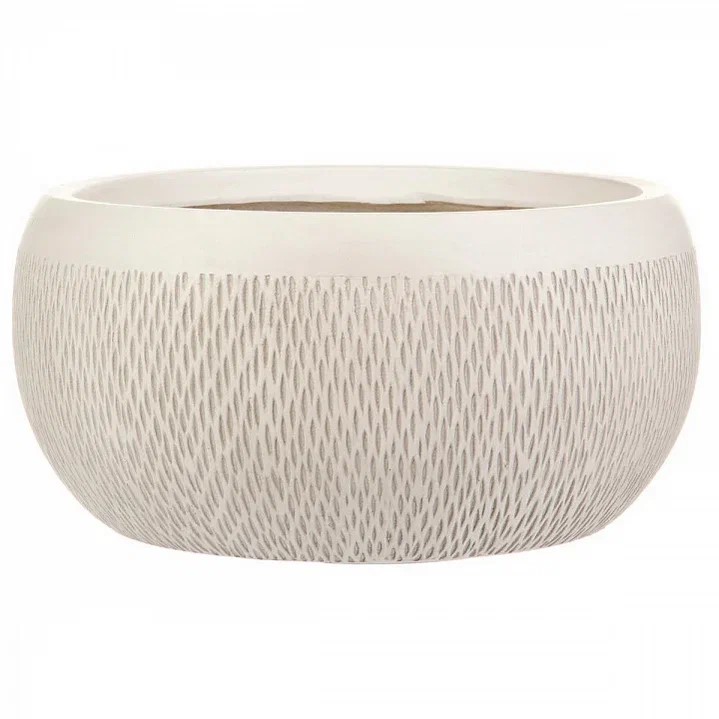 Кашпо Лотус Чаша 9л 29х13,5см слоновая кость, файберстоун арт.MESHB29-AW по цене 