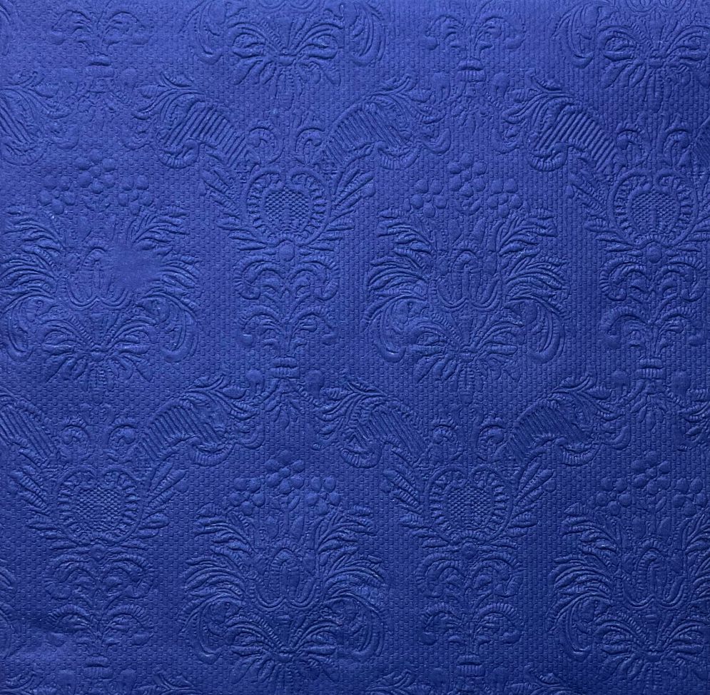 Салфетки бумажные Барокко Темно-синий 33х33см 3-х слойные 16л арт.37549 по цене 