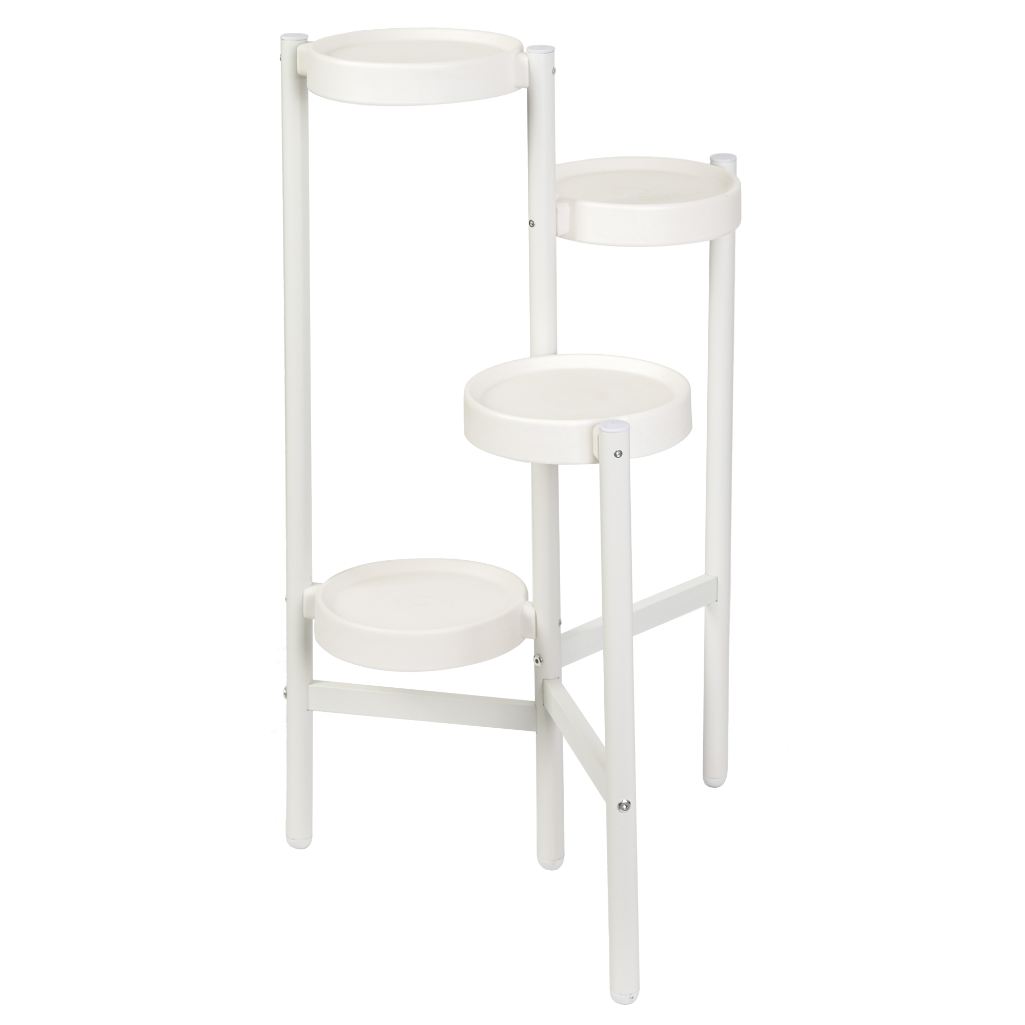 Подставка для цветов ЛАЙТ 41х46х80см на 4 цветка, ножки белые арт.266390 по цене 