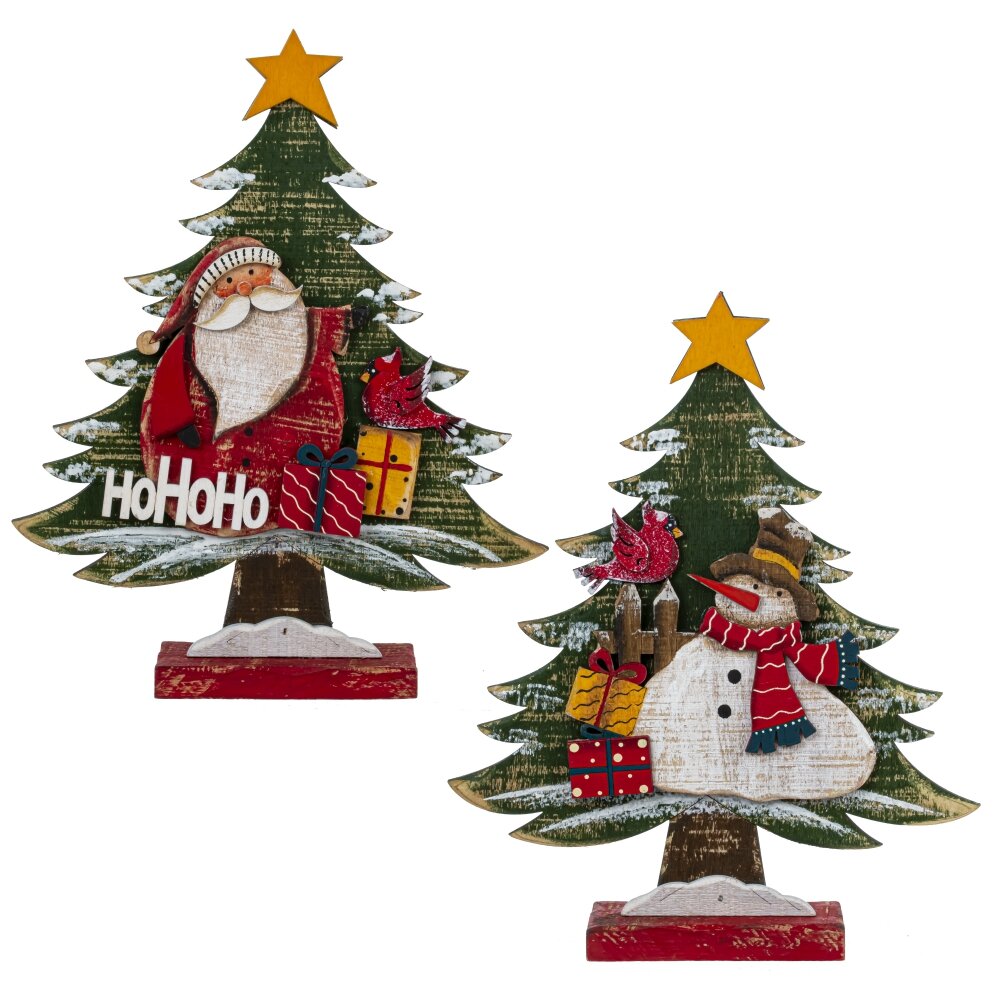 Фигурка декоративная Елка 20х5х24см 2в., дерево арт.809146 по цене 