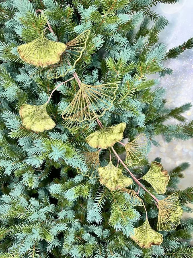 Гирлянда Гинго оливковая 145см арт.86691 по цене 