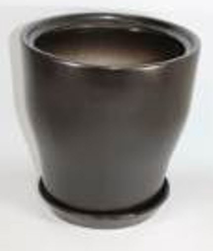 Горшок Крокус №3 13,5х9см 0,7л черный матовый, керамика арт.10005547 по цене 