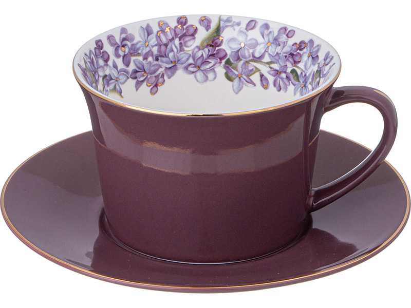 Пара чайная Лефард Сирень 250мл фарфор арт.760-801 по цене 