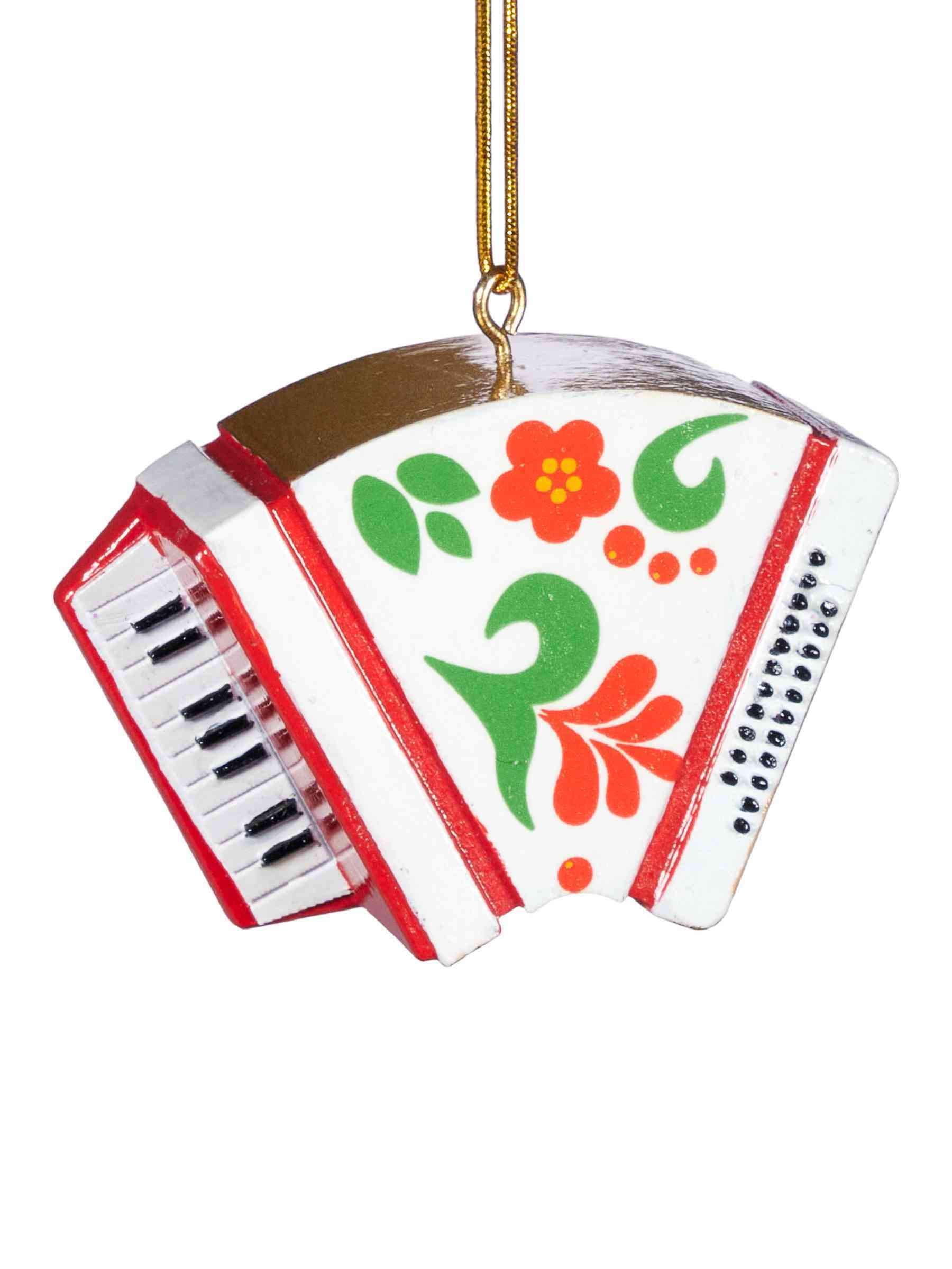 Украшение новогоднее подвесное Аккордеон 2,5х4,5х5,5см арт.92857 по цене 