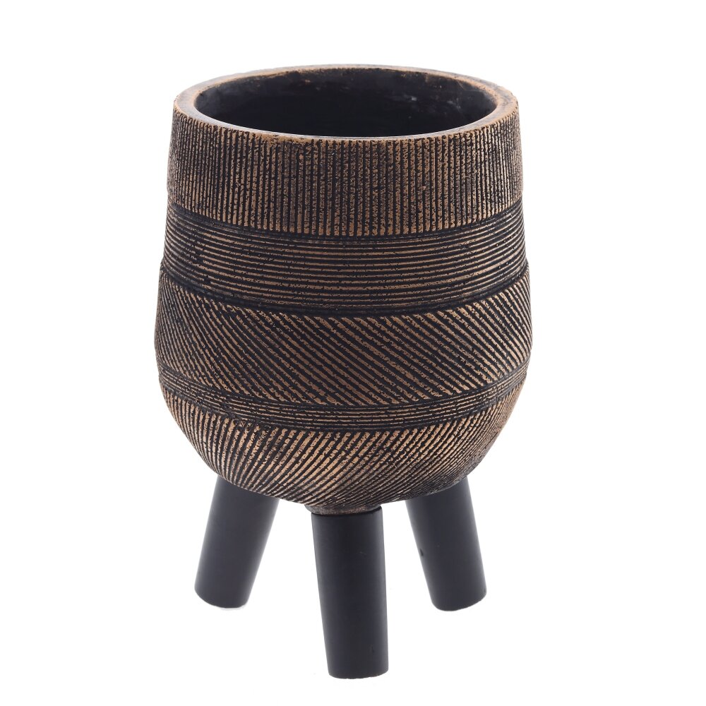 Кашпо Чаша на ножках 20х21х34см, магнезия, дерево арт.817466 по цене 