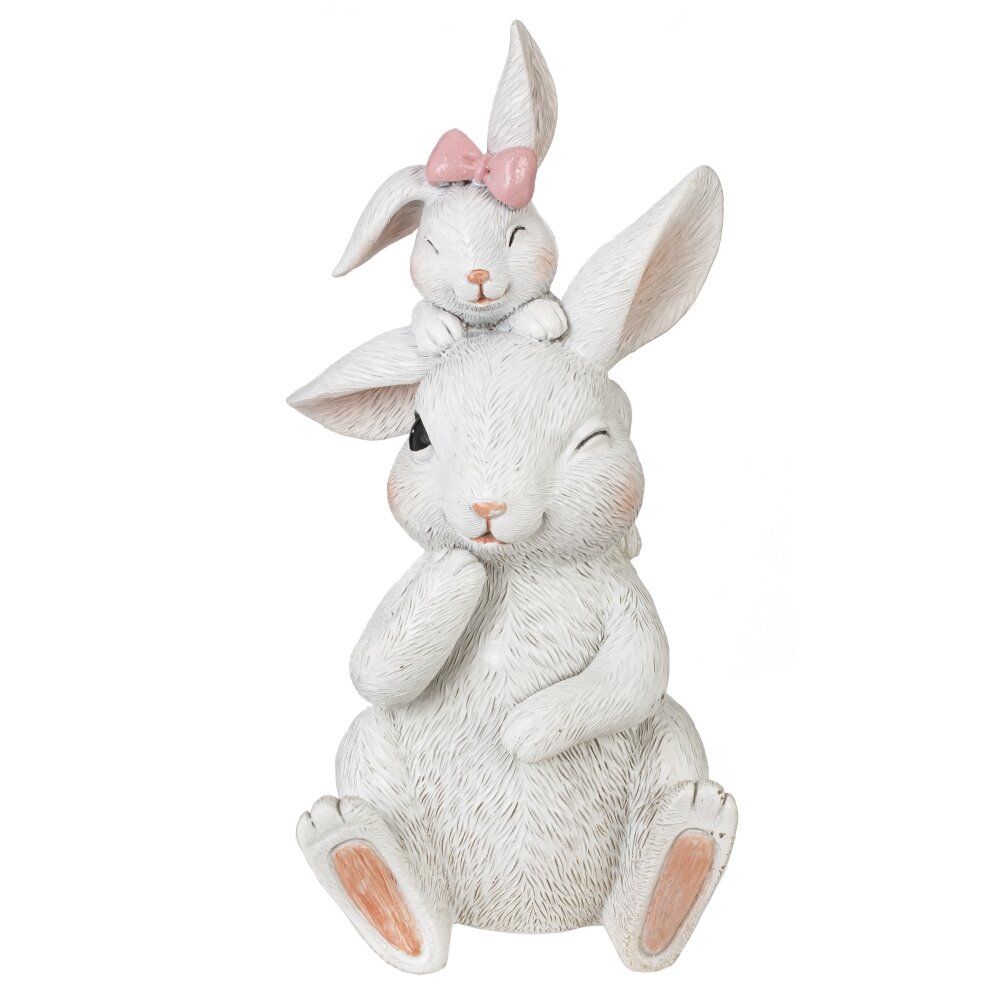 Фигурка декоративная Зайцы 10х7х20см арт.816053 по цене 