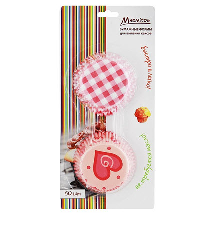 Бумага форм для выпек кекс Мармитон, 50шт в упак по цене 