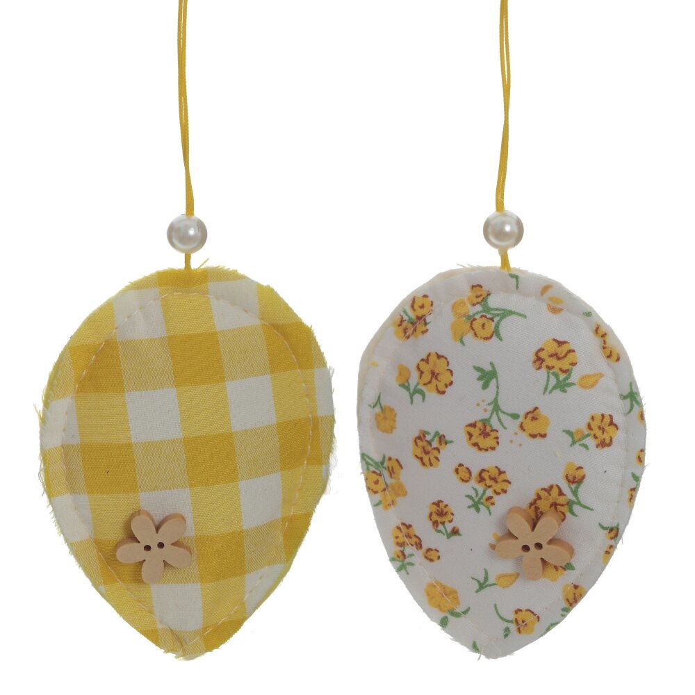 Изделие декоративное подвесное Яйцо текстиль 6х1х8см арт.795541 по цене 