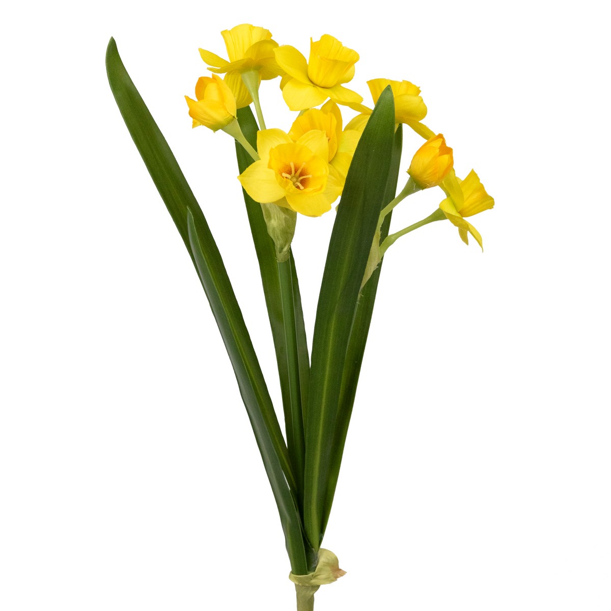 Цветок искусственный Нарцисс на вставке 45см, желтый по цене 