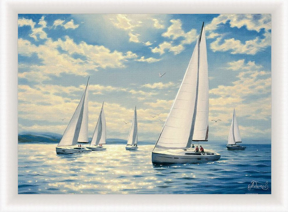 Картина - репродукция Парусники 50х70см арт.8Л3983 по цене 