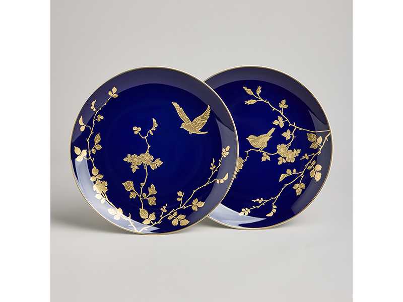 Набор тарелок закусочных Лефард Золотые птицы 2шт 22см, фарфор арт.419-140 по цене 