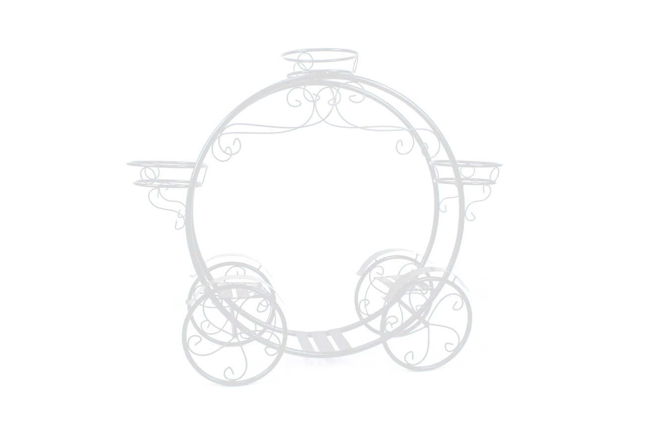 Подставка для цветов Карета на 3 цветка + полки, металл арт.16010403 по цене 