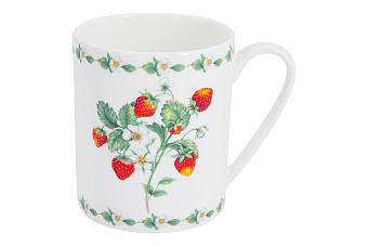 Кружка Земляничная поляна 400мл, костяной фарфор арт.AL-2005S-E11 по цене 