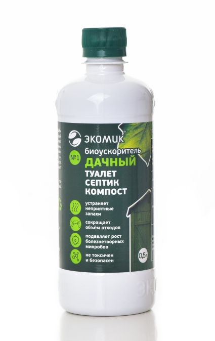 Очиститель ЭКОМИК Дачный септиков, туалетов и компостирования 0,5л по цене 