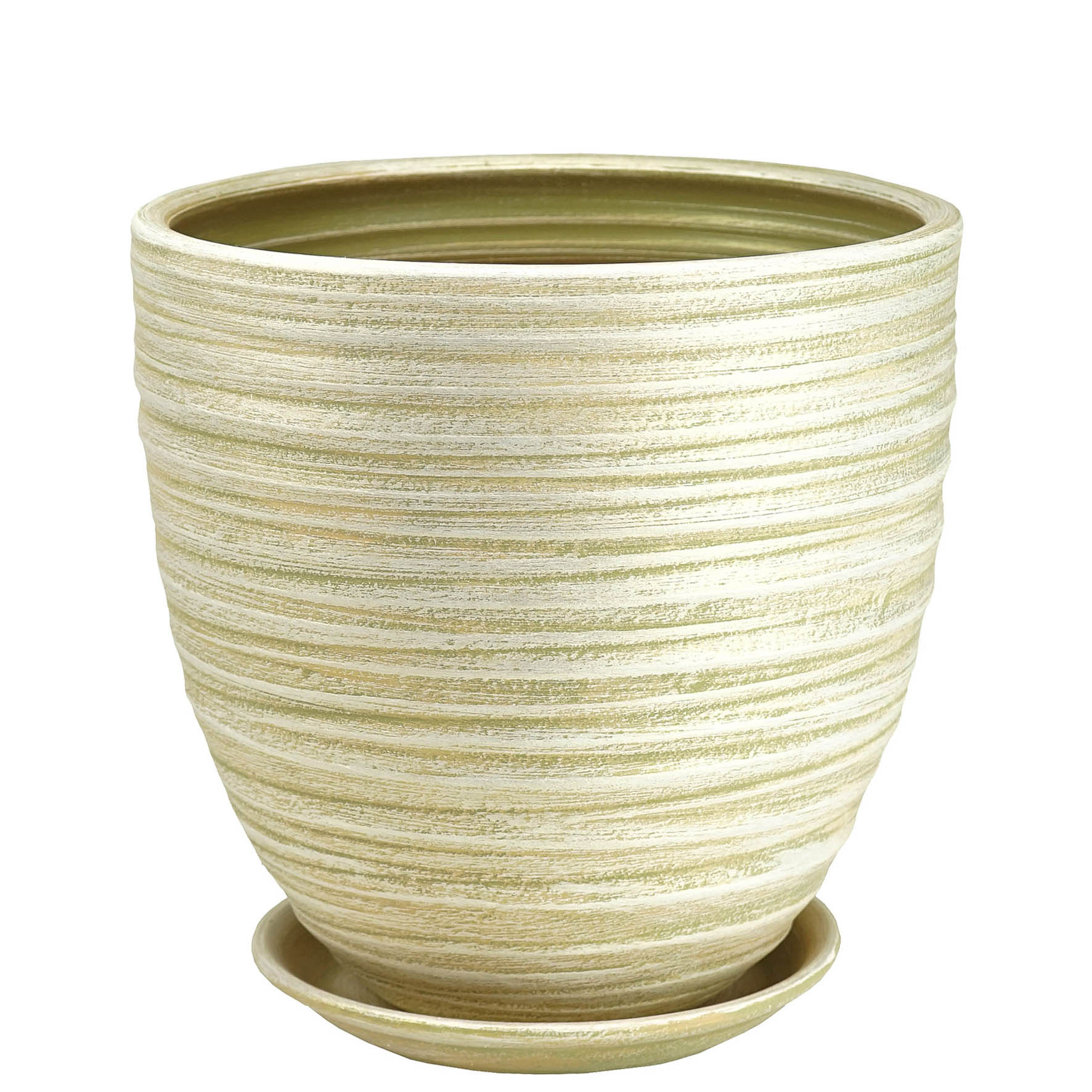 Горшок бутон Модерн 28см 12л керамика, оливка арт.568222 по цене 