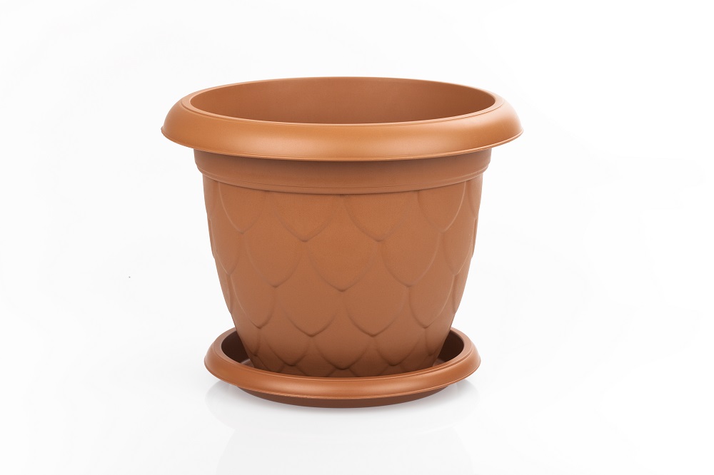 Горшок Капля 17л терракотовый пластик DS09-1 пластик арт.DS09-1 по цене 
