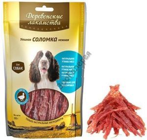 Деревенские Лакомства Утиная соломка неж. для собак 100гр по цене 