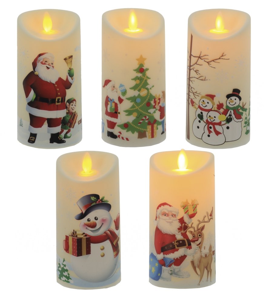 Изделие декоративное Свеча Сказочные герои с подсветкой 7х7х14,5см, 5в. по цене 