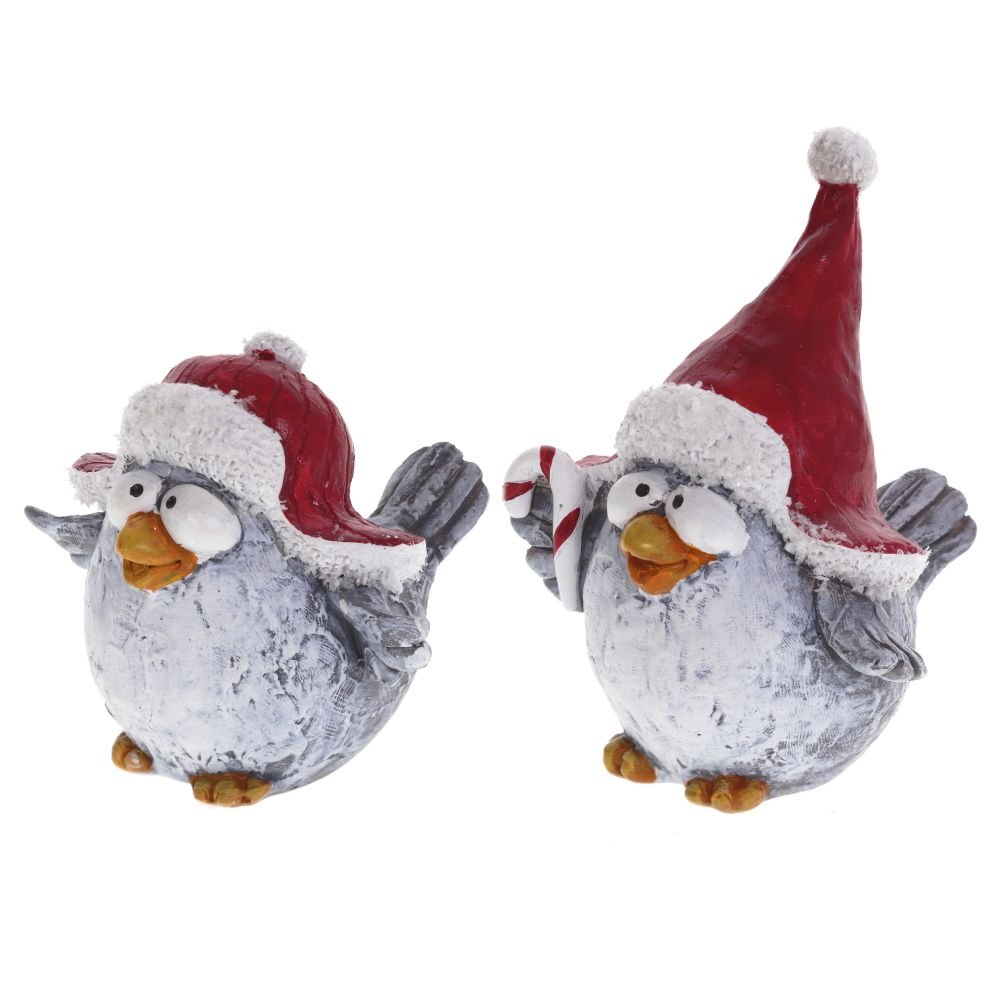 Фигурка декоративная Воробей в красной шапке 10,5х10х9см полимерные материалы арт.744238 по цене 